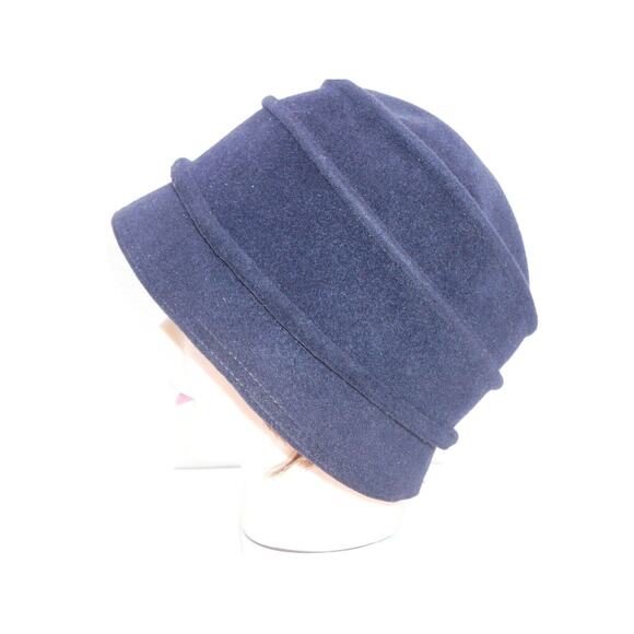 Diva 100% Rabbit Hair Cloche Hat Navy BLUE 22.5\